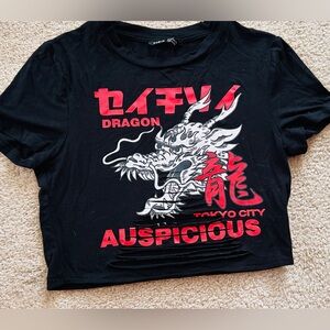 Dragon Auspicious Crop Tee